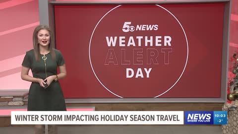 Winter weather impacting over 100 million holiday travelers