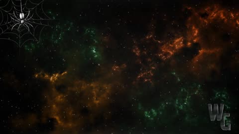 Space Gold and Green with Stars Background 4K Loop