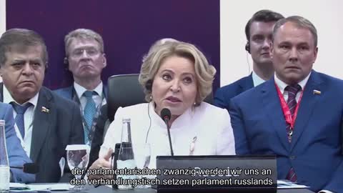 Leiterin der Russischen Föderation Valentina Matvienko propagierte die Delegation der Ukraine auf d