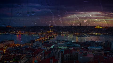 Rain Sounds For Sleep, Relaxing, Meditation, Work, Study, Spa... 🌧 [ASMR] 🎧 Istanbul, Turkey