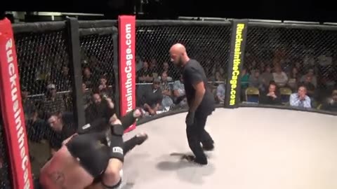 MMA Fighter Soils Himself And Leaves Massive Turds All Over The Cage Floor...