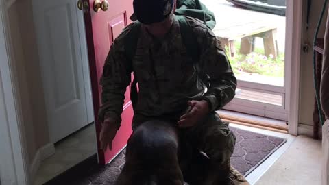 Airman Surprises His Furry Friend After 6 Months Away