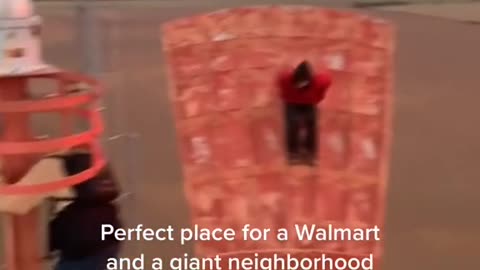 Perfect place for a Walmart and a giant neighborhood with no back yards