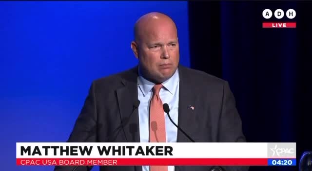 Matt Whitaker at CPAC in Australia.