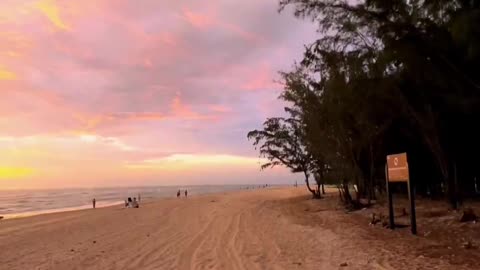 What a beautiful sky beach sea