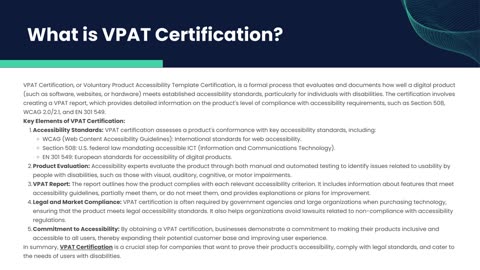 Understanding VPAT Certification: Ensuring Accessibility for Digital Products