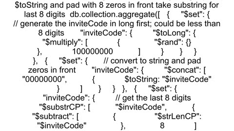 failed to generate unique invite code with randomlize library in mongodb