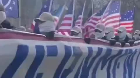 🚨 A group called the Patriot Front marching at the World Trade Center on Sat