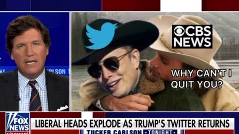 Tucker Carlson highlights how the left melted down over Trump having his Twitter account reinstated