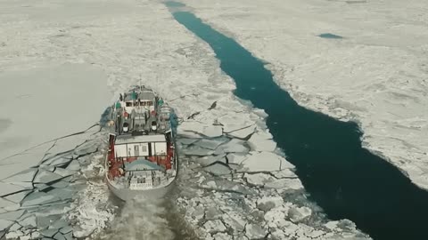 Danube River Ice Breaking