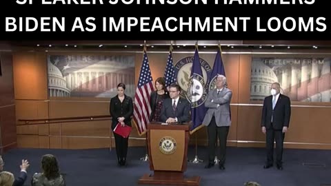 Speaker Johnson Says Biden White House "IMPEDING" Impeachment Investigation