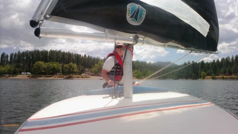 Carl sailing sunfish Lynx Lake 9/10/24 #1