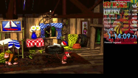 Donkey Kong Country speed run PB 1:14:09