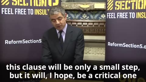 Mr Bean actor Rowan Atkinson delivers powerful remarks on the need to protect