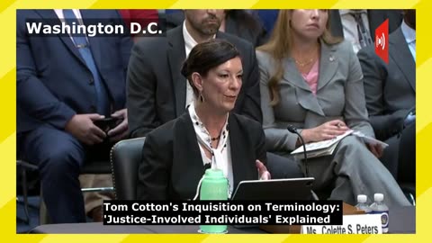 Senator Tom Cotton Grills BOP Director Colette Peters on 'Justice-Involved'" | Capitol Hill