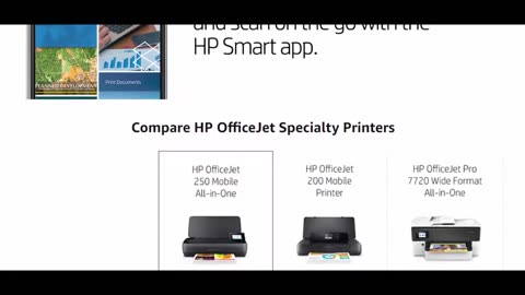 HP OfficeJet 250 All-in-One Portable Printer with WiFi Mobile Printing