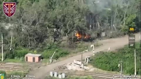 Artillery of the 77th separate airmobile brigade destroys a field warehouse from the Russian BC