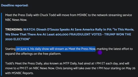 Chuck Todd Demoted To NBC Streaming