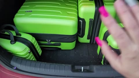 All 5 Pieces Fit In Our Car Trunk 🍀 LARVENDER Luggage