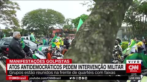 Manifestação golpista: Atos antidemocráticos pedem intervenção militar | LIVE CNN