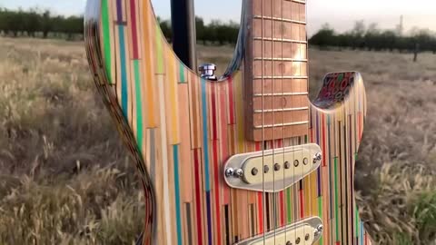 Building a Guitar Out of 2000 Colored Pencils