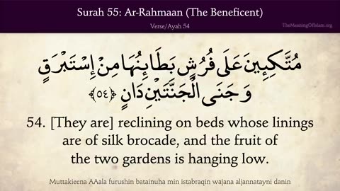 Surah e Rehman with English translation