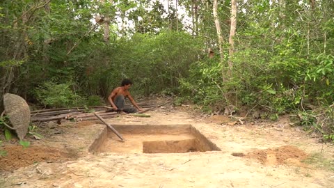 Building The Amazing Tunnel Underground House (NO TOOLS)