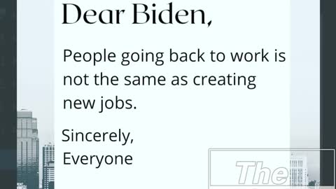 People Going Back To Work Is NOT Job Creation