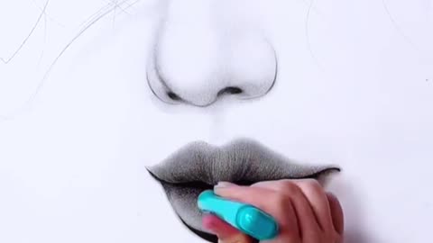 Beautiful Lips Drawing