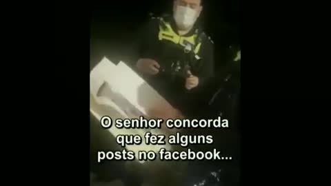 Polícia Austráliana a serviço da NOM batendo na porta do cidadão para conferir posts do Facebook