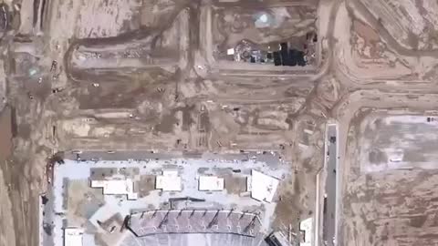 Demolition of a stadium while building a new one