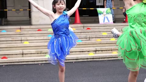 Junior High School Girls Dancing