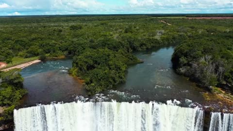 Amazing Waterfall & River Flowing