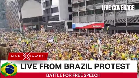 Massive protest in Brazil against authoritarian censorship by Their Corrupt Government