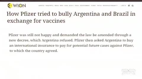 PFIZER FORCED DEALS WITH GOVERNMENTS TO CONTROL THEIR MILITARIES