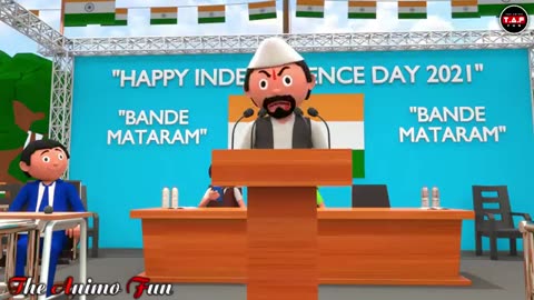 15TH AUGUST SPEECH _ Funny Comedy Video _ Desi Comedy _ Cartoon _ Cartoon Comedy _ The Animo Fun