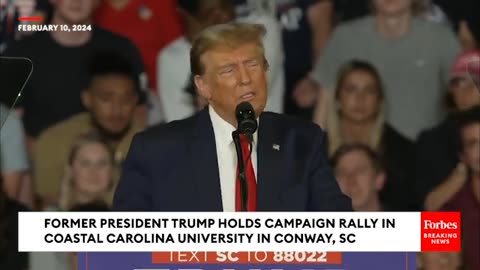 Heckler Interrupts Trump's Speech At South Carolina Rally—Then He Responds