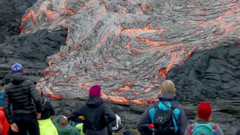 21 March 2021 Volcano Eruption in an Iceland