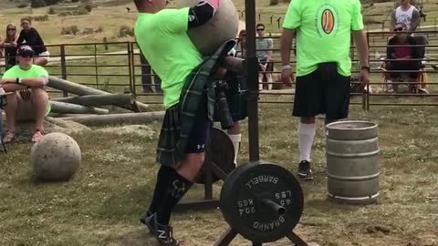 Stone and Keg Toss