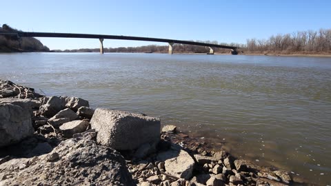 The Missouri River in Hermann, Missouri