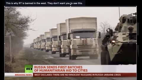 Russian Humanitarian convoy supplies aid to Ukraine