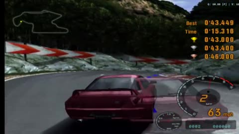 Gran Turismo 3 - License Test B-8 2nd Try(AetherSX2 HD)