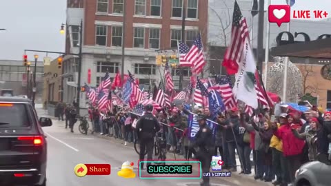 Donaldtrump arrives in Grand Rapids, Michigan