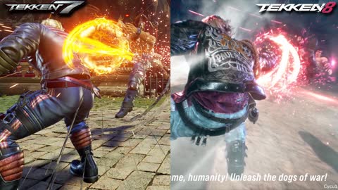 Comparison of the PC RTX 3080 4K gameplay and early graphics for Tekken 8 with Tekken 7