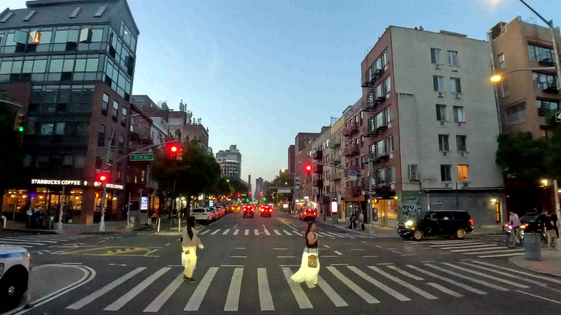 Driving New York City NYC Queens Woodside Astoria to Manhattan Harlem MidTown Village Chelsea ASMR