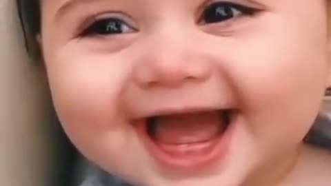 Baby laughing so cute oh wowww what's a beautiful voice