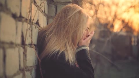 Woman crying, sad depressed [Free Stock Video Footage Clips]