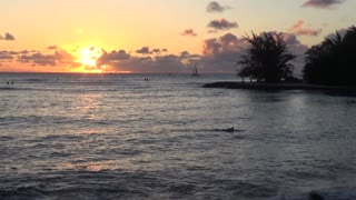 Halei'wa, HI — Pua'ena Point Beach Park - Sunset