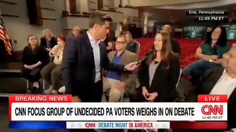 Pennsylvania voter TORCHED Kamala Harris live on CNN after watching the debate