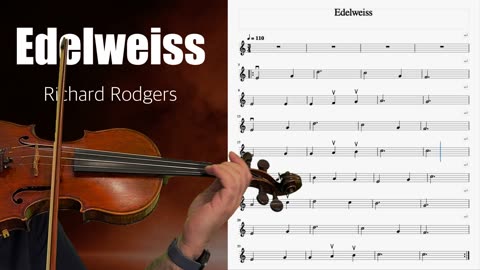 EDELWEISS - FREE VIOLIN - EASY PLAY ALONG